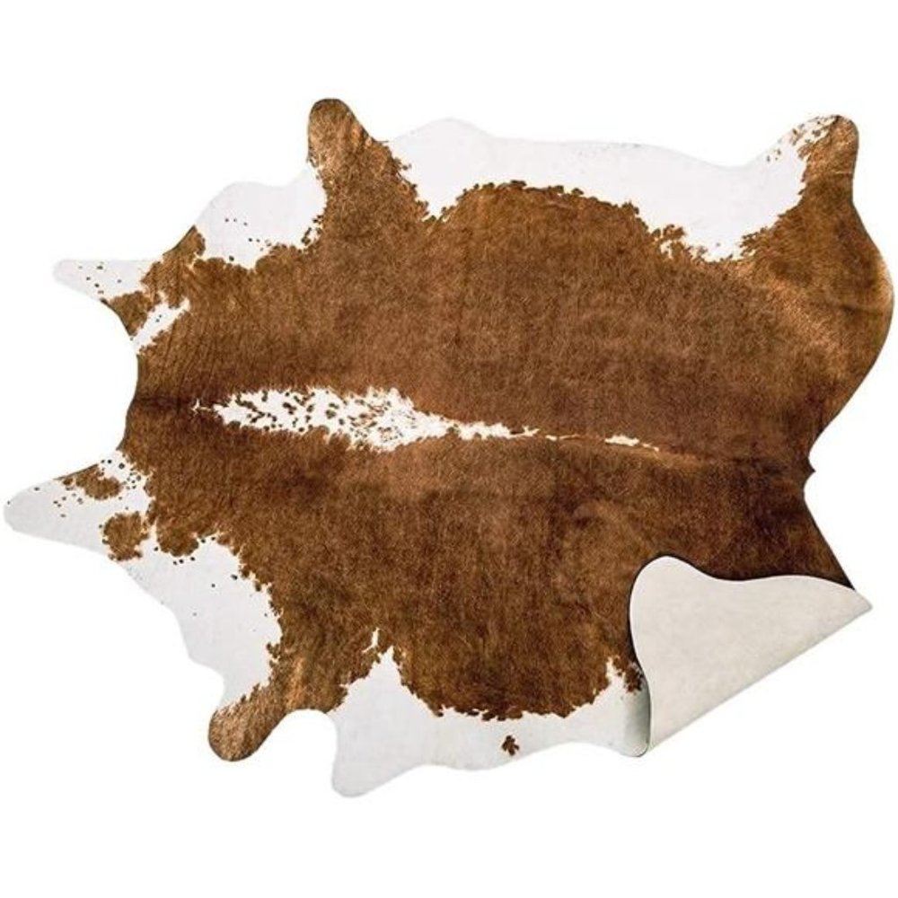 Premium Faux Cowhide Rug 110 x70 cm/3.6 x 2.3 feet, Durable and Large Size Cow